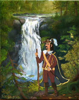 Explorer at Moxie Falls